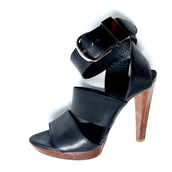 Balenciaga Strap Sandals Heels, Black, size 36.5, US 6.5 - Picture 1 of 8